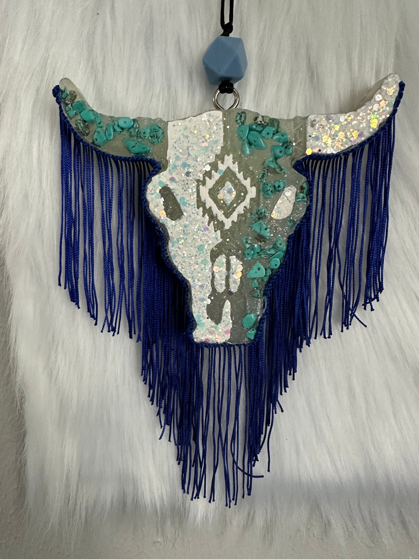 Frosted Aztec Bull Car Freshie