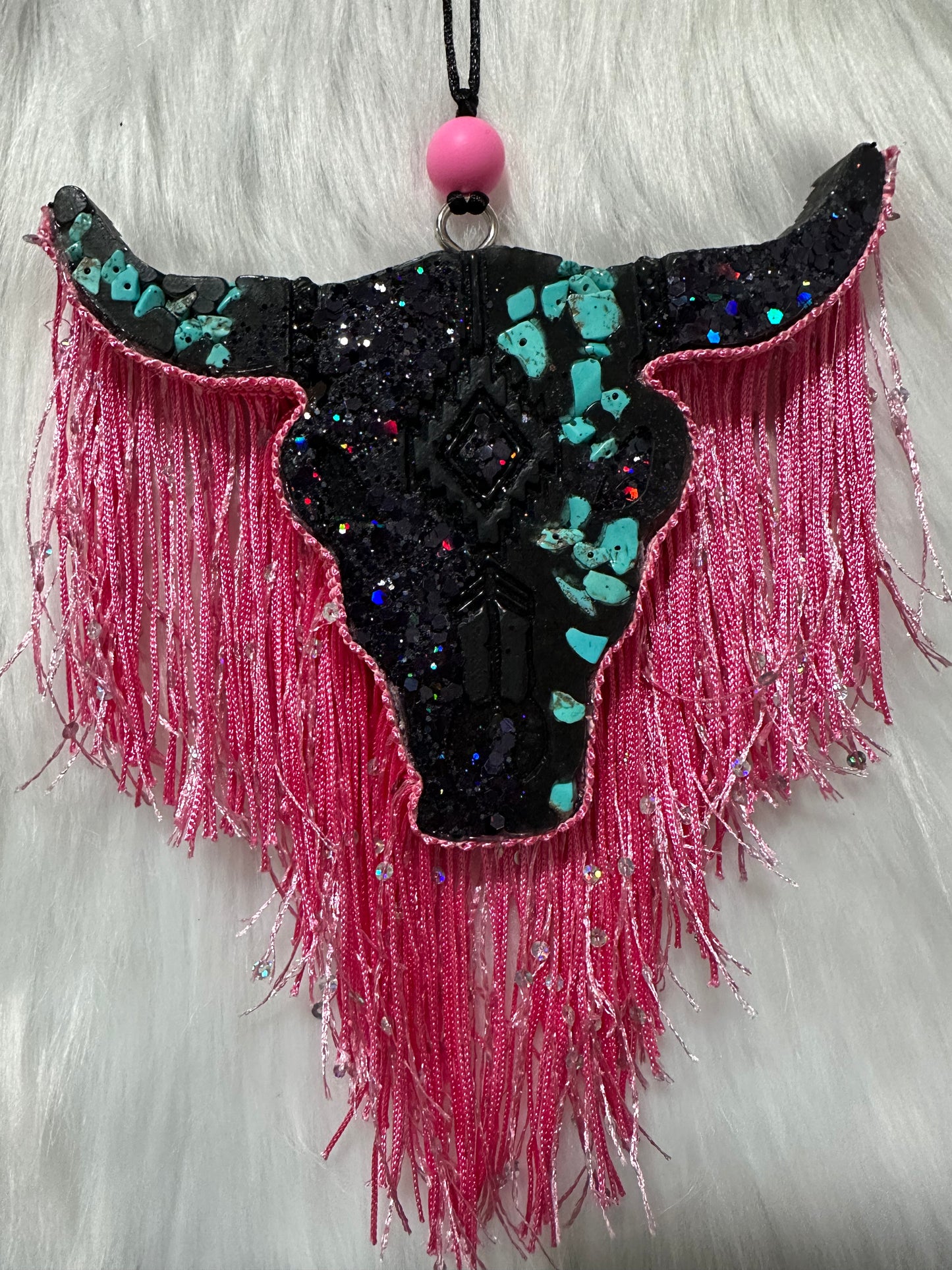 Frosted Aztec Bull Car Freshie