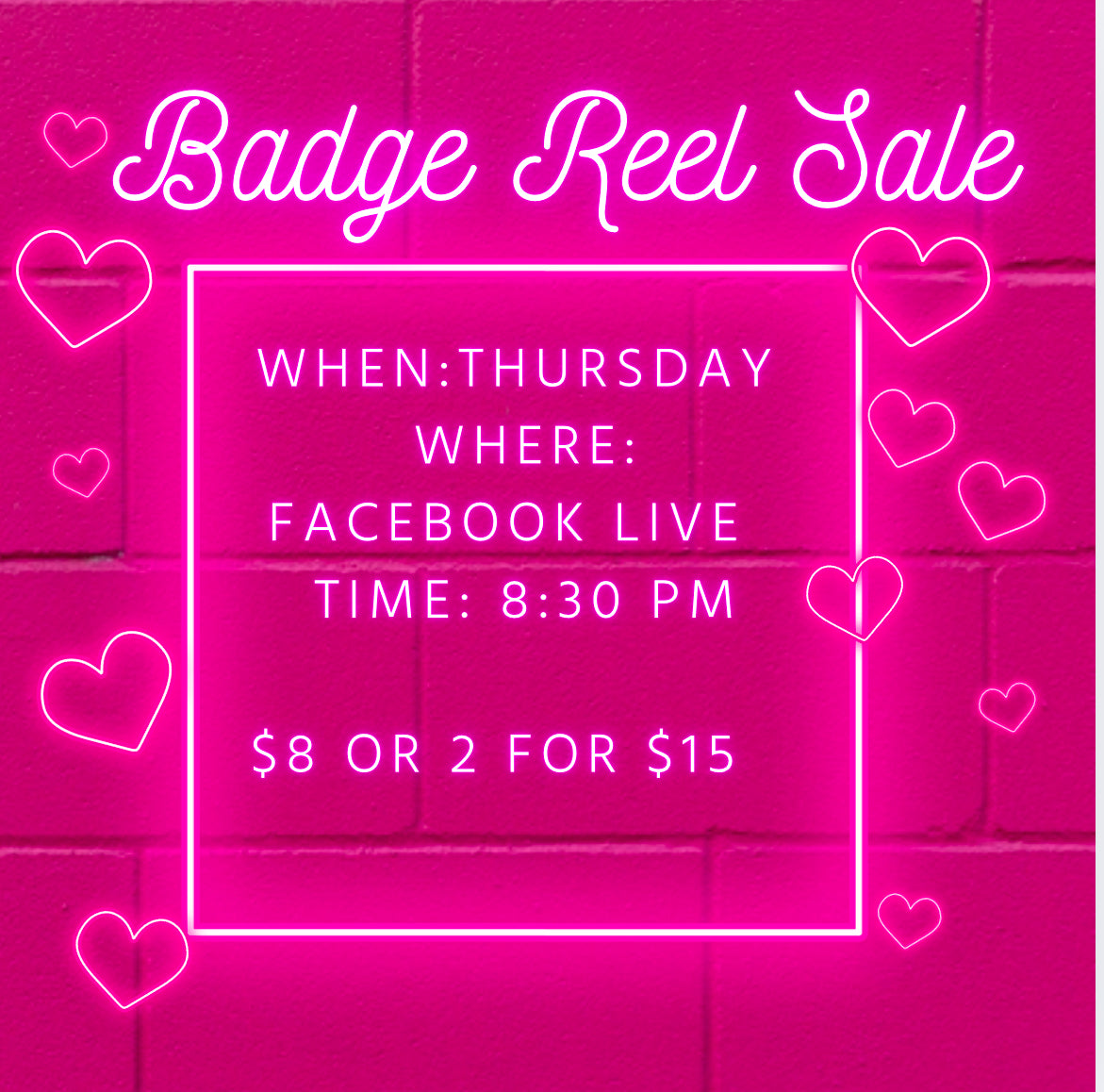 Badge reel TikTok or fb live