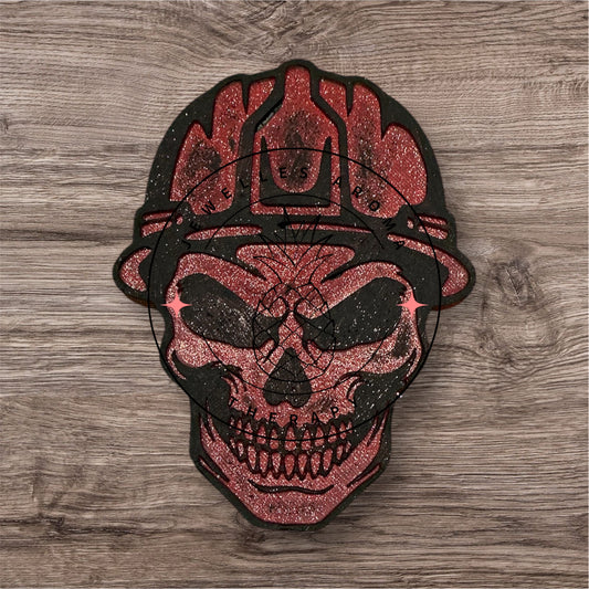 Skull with helmet