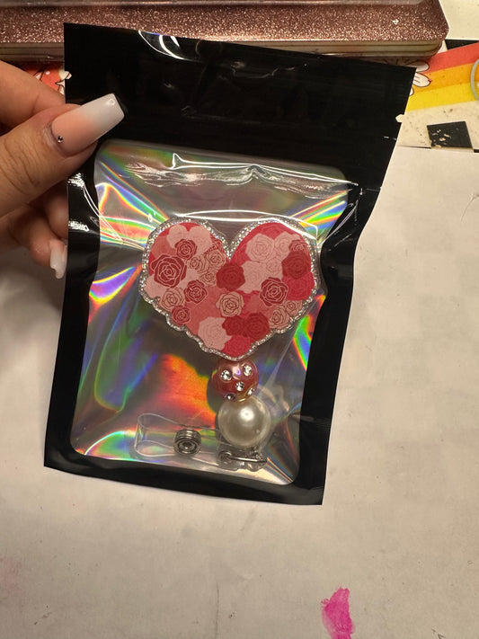 Heart with Roses Badge Reel