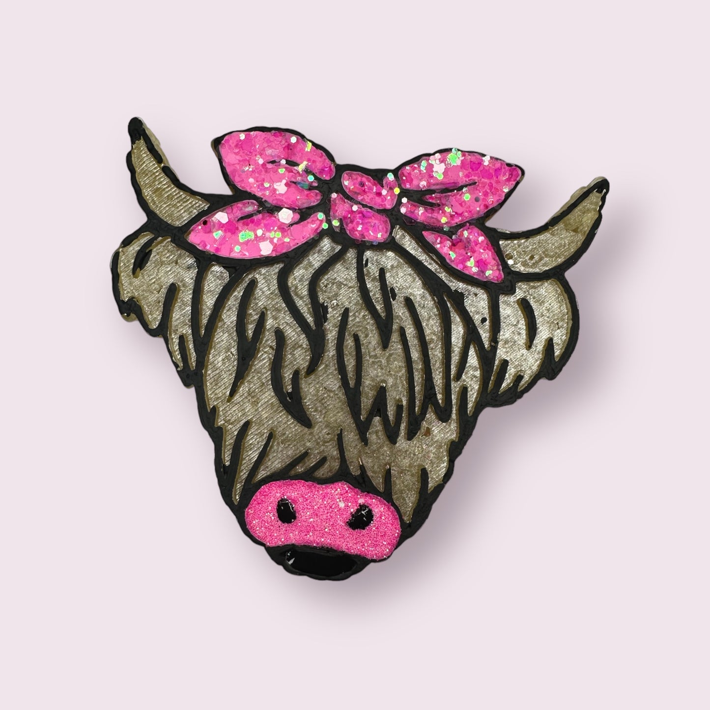 Highland Cow with Bow Car Freshie